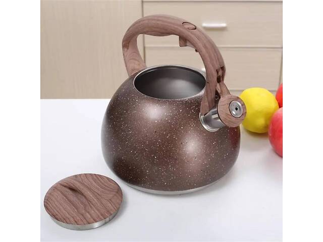 Чайник зі свистком Empire EM-7701 3 л коричневий - Фото 2
