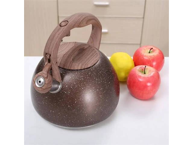 Чайник зі свистком Empire EM-7701 3 л коричневий - Фото 3