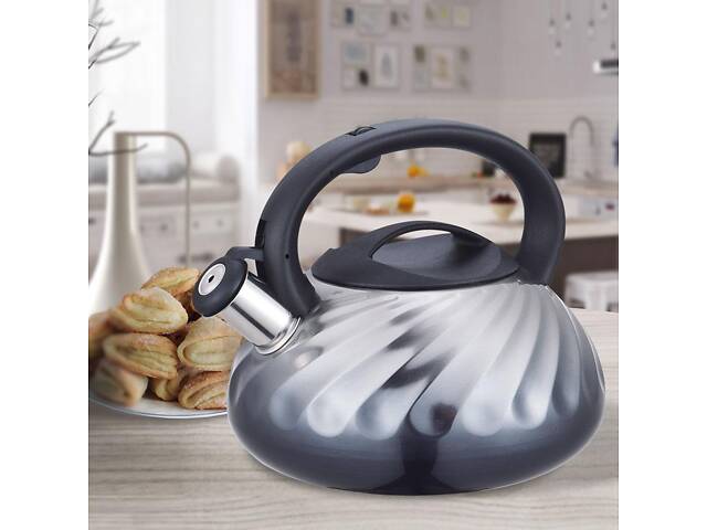 Чайник со свистком Maestro MR-1321-Grey 3 л серый - Фото 1