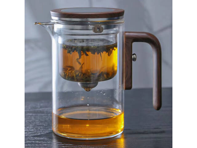 Чайник для заваривания TeaPot D-10 Square 600ml Transparent - Фото 3