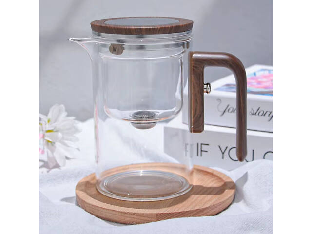 Чайник для заваривания TeaPot D-10 Square 600ml Transparent - Фото 5