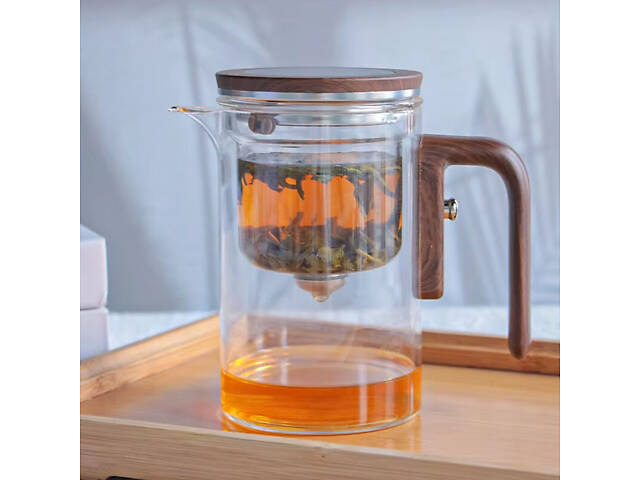 Чайник для заваривания TeaPot D-10 Square 600ml Transparent - Фото 7