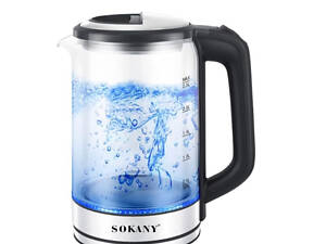 Чайник електричний Sokany SK-09013 2.5 літра прозорий
