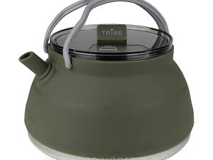 Чайник Tribe Collapsible Kettle 1,5 л силіконовий T-FF-0026, olive, Оригінал!