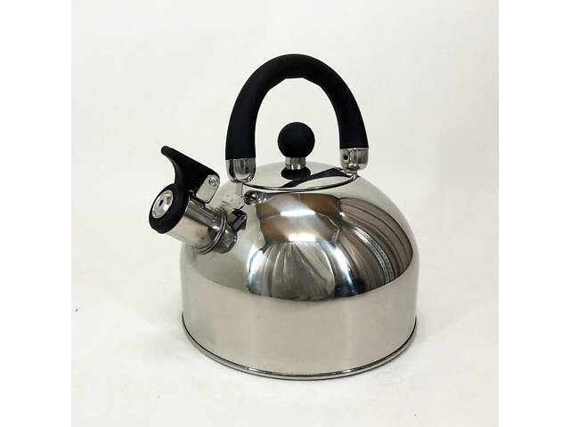 Чайник Unique із свистком UN-5302 2,5л, гарний чайник для газової плити, чайник на плиту. Колір: чорний - Фото 6