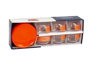 Чайный набор LUMINARC Brushmania Orange 12 пр. 220 мл.