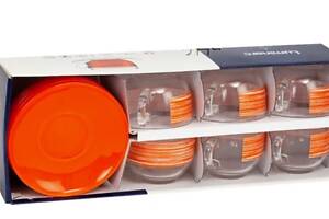 Чайный набор LUMINARC Brushmania Orange 12 пр. 220 мл.