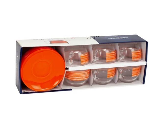 Чайный набор LUMINARC Brushmania Orange 12 пр. 220 мл.