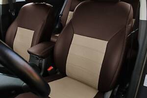 Чехлы на сиденья BMW X1 2012-2015 из Экокожи (EMC-Elegant)
