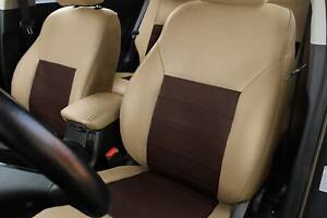 Чехлы на сиденья BMW X1 2012-2015 из Экокожи (EMC-Elegant)