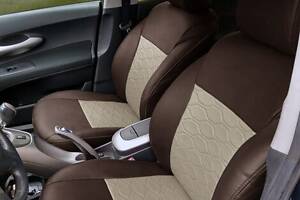 Чохли на сидіння Hyundai Santa Fe 2012-2018 з Екошкіри (EMC-Elegant)