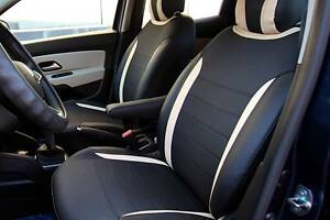 Чехлы на сиденья Hyundai Sonata 2010-2018 из Экокожи и Автоткани (EMC-Elegant)