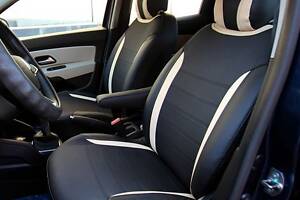 Чехлы на сиденья Jeep Compass 2017-2023 из Экокожи и Автоткани (EMC-Elegant)