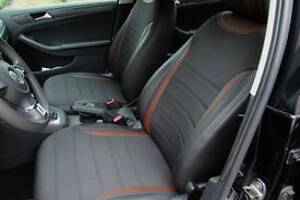 Чохли на сидіння Mazda 5 2010-2018 з Екошкіри та Автотканини (EMC-Elegant)