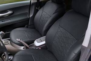Чохли на сидіння Peugeot 301 2012-2016 з Екошкіри (EMC-Elegant)