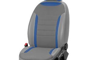 Чохли на сидіння Renault Master 2014-2021 з Екошкіри та Автотканини (EMC-Elegant)