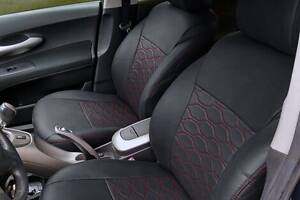 Чохли на сидіння Toyota Hilux 2015-2018 з Екошкіри (EMC-Elegant)