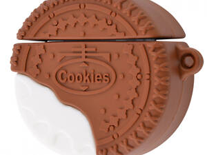 Чехол для Apple AirPods печенье. Цвет: коричневый