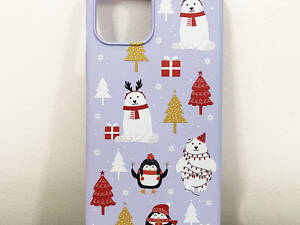 Чехол для Apple Iphone 12 Pro Max. Рождество. Цвет: фиолетовый