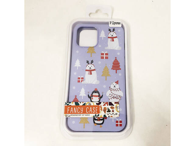 Чехол для Apple Iphone 12 Pro Max. Рождество. Цвет: фиолетовый - Фото 2