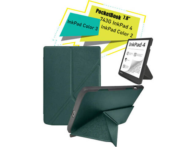 Чохол для електронної книги BeCover Ultra Slim Origami PocketBook 743G InkPad 4/InkPad Color 2/InkPad Color 3 (7.8') Dar - Фото 1