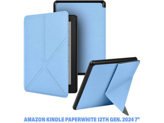 Чохол для електронної книги BeCover Ultra Slim Origami Amazon Kindle Paperwhite 12th Gen. 2024 7' Light Blue (712839) - Фото 1