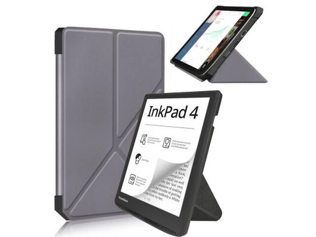 Чохол для електронної книги BeCover Ultra Slim Origami PocketBook 743G InkPad 4/InkPad Color 2/InkPad Color 3 (7.8') Gra - Фото 2