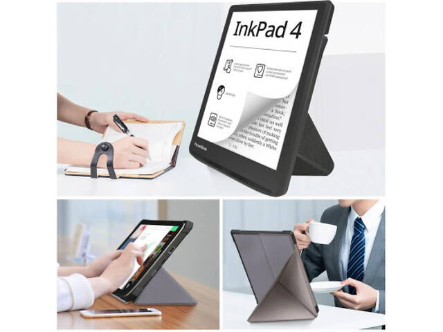Чохол для електронної книги BeCover Ultra Slim Origami PocketBook 743G InkPad 4/InkPad Color 2/InkPad Color 3 (7.8') Gra - Фото 3