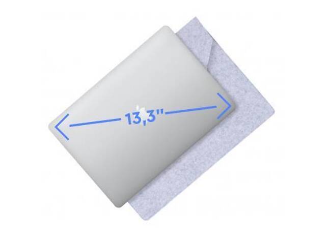 Чохол для ноутбука AirOn 13,3' Premium Grey (4822356710620) - Фото 3