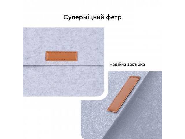 Чохол для ноутбука AirOn 13,3' Premium Grey (4822356710620) - Фото 7