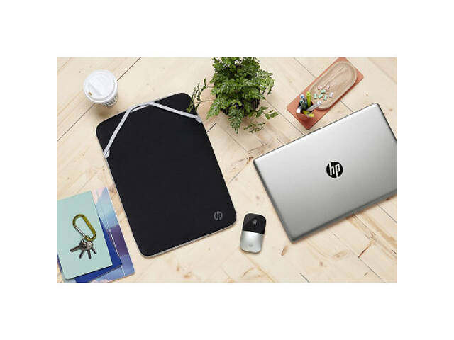 Чохол для ноутбука HP 14' Reversible Protective Blk/Slv Sleeve (2F2J1AA) - Фото 2