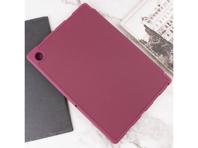 Чехол-книжка Book Cover (stylus slot) для Samsung Galaxy Tab A8 10.5' (2021) (X200/X205) Бордовый / Maroon - Фото 7