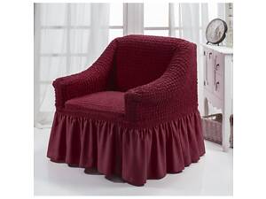 Чехол на кресло с юбкой Бордовый Burumcuk Arya Турция AR-1063214-bordo