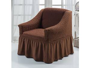 Чехол на кресло с юбкой Коричневый Burumcuk Arya Турция AR-1063214-brown