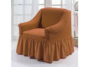 Чехол на кресло с юбкой Темно-горчичный Burumcuk Arya Турция AR-1063214-gorchica