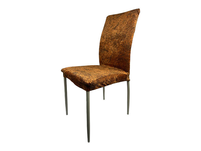 Чехол на стул универсальный Evibu Турция Велюр текстурный 50696 рыжий - Фото 5