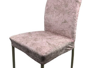 Чехол на стул универсальный Evibu Турция Велюр текстурный 50700 розовый