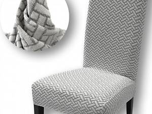 Чехол на стул универсальный Кирпичики Турция 50632 белый