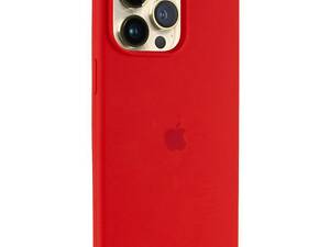 Чохол Silicone Case (AA) Logo with MagSafe для Apple iPhone 15 Pro (6.1') Червоний / Red