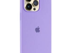 Чохол Silicone Case (AA) Logo with MagSafe для Apple iPhone 13 Pro Max (6.7') Бузковий / Dasheen