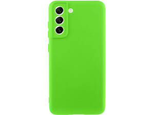 Чехол TPU GETMAN Liquid Silk Full Camera для Samsung Galaxy S21 FE Салатовый / Neon Green