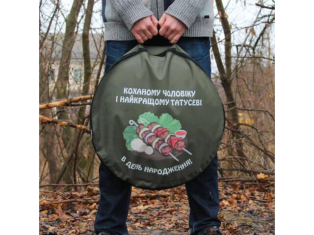 Чохол зелений (оксфорд)/сумка для сковороди з диска борони 80 см - Фото 4