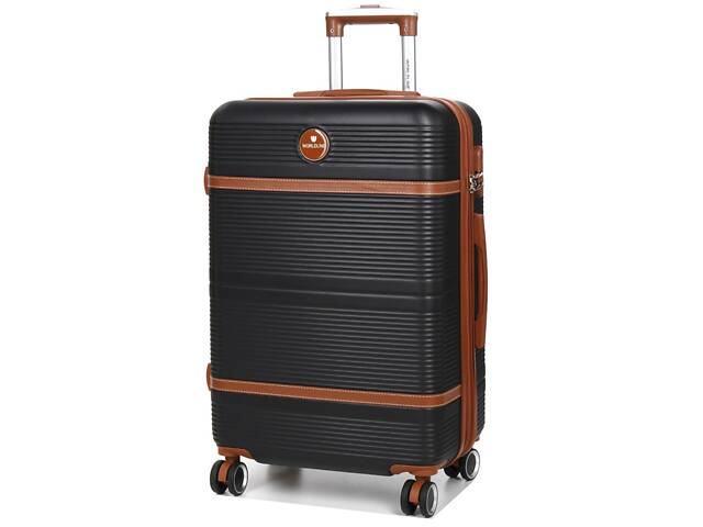 Чемодан средний M ABS-пластик Worldline Airtex 629 67×45×27см 74л Черный - Фото 1