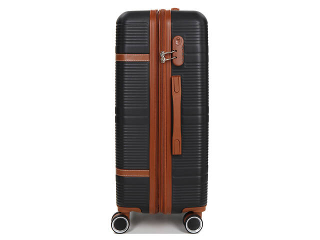 Чемодан средний M ABS-пластик Worldline Airtex 629 67×45×27см 74л Черный - Фото 5