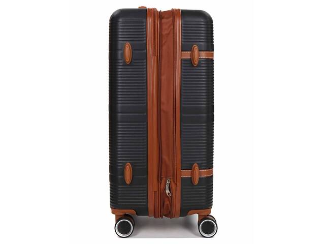 Чемодан средний M ABS-пластик Worldline Airtex 629 67×45×27см 74л Черный - Фото 7