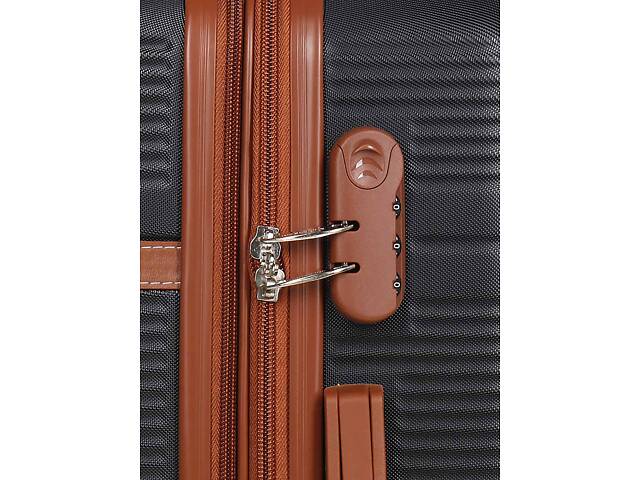 Чемодан средний M ABS-пластик Worldline Airtex 629 67×45×27см 74л Черный - Фото 13