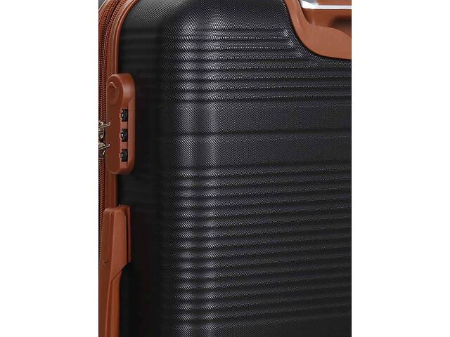 Чемодан средний M ABS-пластик Worldline Airtex 629 67×45×27см 74л Черный - Фото 14