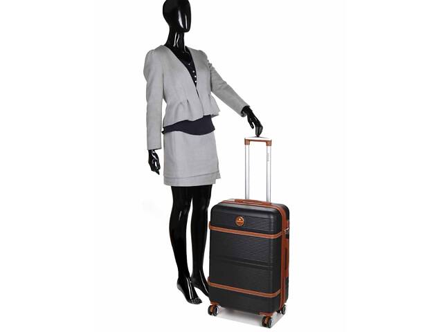 Чемодан средний M ABS-пластик Worldline Airtex 629 67×45×27см 74л Черный - Фото 16