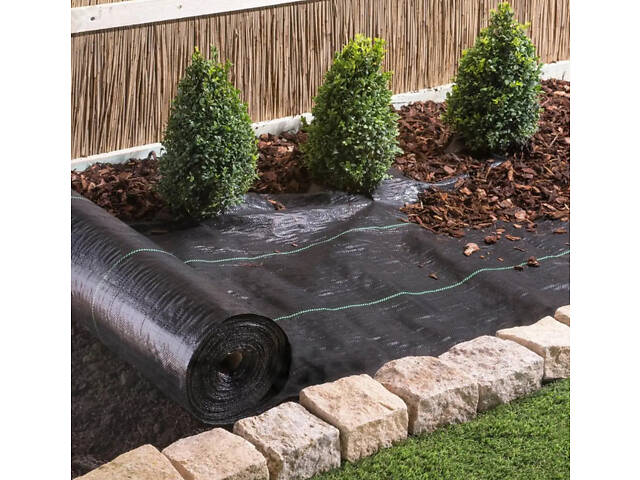 Черная агроткань 85 г/м2 1x25 м для защиты от сорняков ТМ Shadow стабилизированная к УФ-излучению для - Фото 4