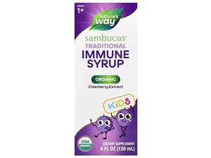 Черная бузина для детей, Sambucus for Kids, Nature's Way, сироп, органик, от 1 года, 120 мл